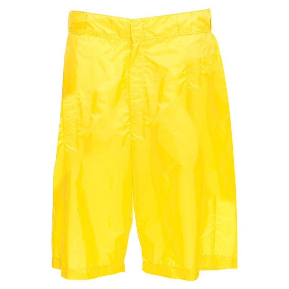 Prada Re-Nylon logo wide leg Bermuda shorts